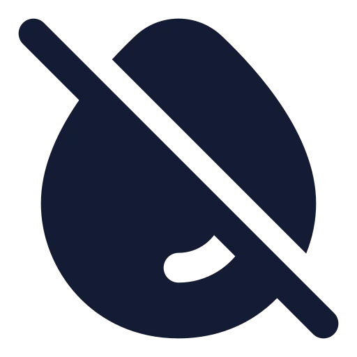 Droplet Off Icon in Solid Rounded style