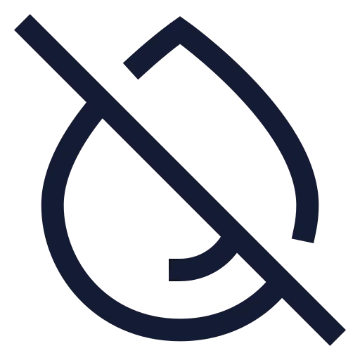 Droplet Off Icon in Stroke Sharp style