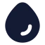 Droplet icon with solid rounded style