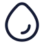 Droplet icon with stroke rounded style