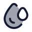 Droplets icon with duotone rounded style
