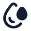 Droplets icon with solid rounded style