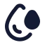 Droplets icon with solid rounded style