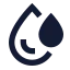 Droplets icon with solid sharp style