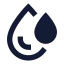 Droplets icon with solid sharp style