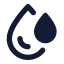 Droplets icon with solid standard style