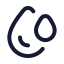 Droplets icon with stroke rounded style
