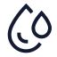 Droplets icon with stroke sharp style