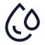 Droplets icon with stroke sharp style