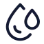 Droplets icon with stroke standard style