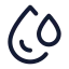Droplets icon with stroke standard style