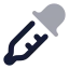 Dropper icon with bulk rounded style