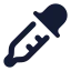 Dropper icon with solid rounded style