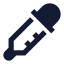 Dropper icon with solid sharp style