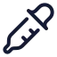 Dropper icon with stroke rounded style