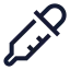Dropper icon with stroke sharp style