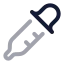 Dropper icon with twotone rounded style
