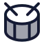 Drum icon with duotone standard style