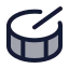 Drum icon with duotone standard style