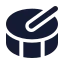 Drum icon with solid rounded style