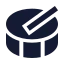 Drum icon with solid sharp style