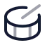Drum icon with twotone rounded style