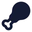 Drumstick icon with solid rounded style