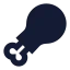 Drumstick icon with solid sharp style