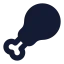 Drumstick icon with solid standard style