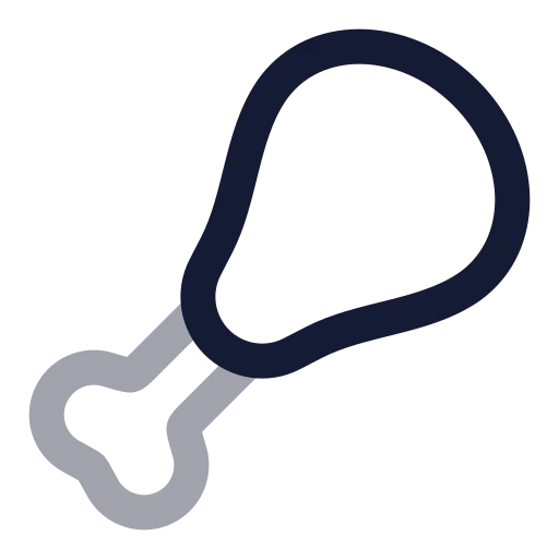 Drumstick Icon in Twotone Rounded style