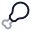 Drumstick icon with twotone rounded style