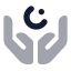 Dua icon with bulk rounded style