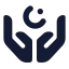 Dua icon with solid rounded style