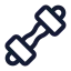 Dumbbell icon with stroke standard style