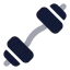 Dumbbell icon with bulk rounded style