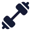 Dumbbell icon with solid standard style