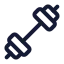 Dumbbell icon with stroke standard style