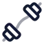 Dumbbell icon with twotone rounded style