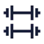 Dumbbell icon with stroke sharp style