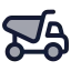 Dumptruck icon with duotone rounded style