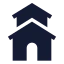 Duplex icon with solid sharp style