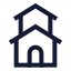 Duplex icon with stroke sharp style