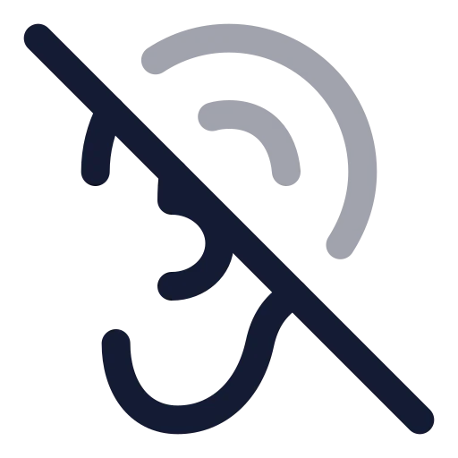 Ear Off Icon in Twotone Rounded style