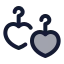 Earrings icon with duotone standard style