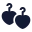 Earrings icon with solid sharp style