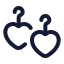 Earrings icon with stroke rounded style