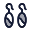 Earrings icon with duotone rounded style