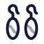 Earrings icon with twotone rounded style