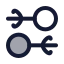 Earrings icon with duotone rounded style