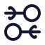 Earrings icon with stroke rounded style